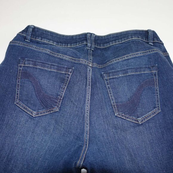 Lane Bryant Women's Genius Fit Slim Boot Cut Jeans Size 18 Blue Mid Rise Stretch - Picture 6 of 7